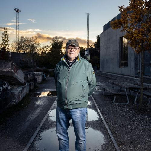 Portræt af Finn til vandreudstillingen i Aarhus H-projektet 2025 