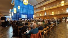 Borgermøde, hvor Helle Thambo præsenterer projektets første del for byens borgere og andre interesserede