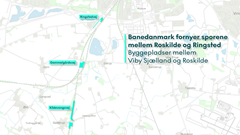 Byggepladser mellem Viby Sjælland og Roskilde