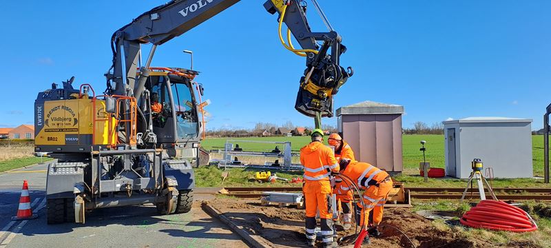 Sporarbejde i jernbaneoverkørsel